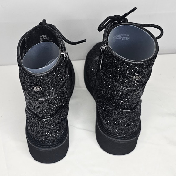Michael Kors Women's Aniya Lug Combat Booties Chunky Glitter Size 5 NWB - Picture 8 of 9